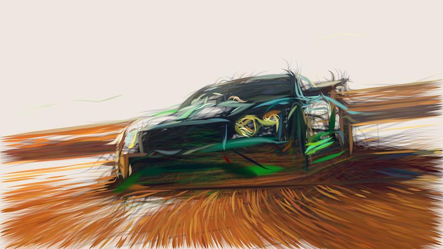 Bentley Continental GT3 Drawing #12 Digital Art by CarsToon Concept
