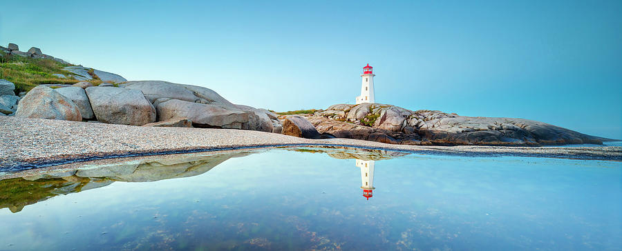 Canada, Nova Scotia, Peggys Cove, Atlantic Ocean, Lighthouse Route, Lighthouse #11 Digital Art by Pietro Canali