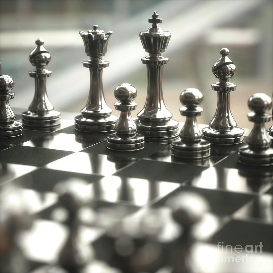 Chess Piece On Chess Board Poster by Ktsdesign - Fine Art America