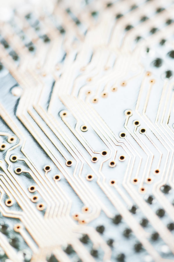 Close-up Of A Circuit Board #11 Photograph by Nicholas Rigg