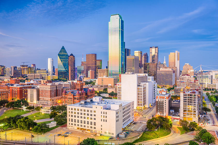 Dallas, Texas, Usa Skyline Over Dealey Photograph by Sean Pavone - Fine ...