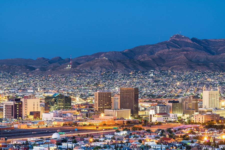El Paso Photograph - El Paso, Texas, Usa  Downtown City #11 by Sean Pavone