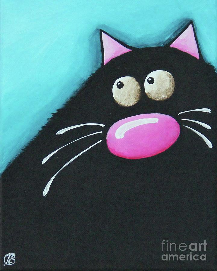 Fat Cat #10 Painting by Lucia Stewart