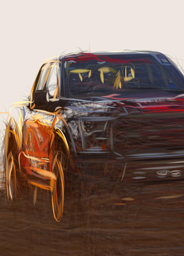 Ford F 150 Raptor Drawing Digital Art by CarsToon Concept - Fine Art ...