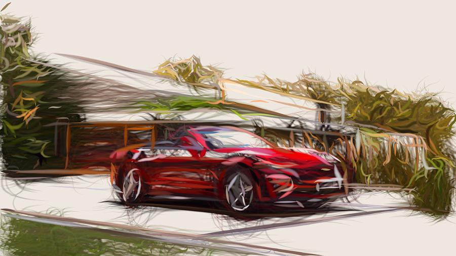 Ford Mustang GT Drawing #12 Digital Art by CarsToon Concept