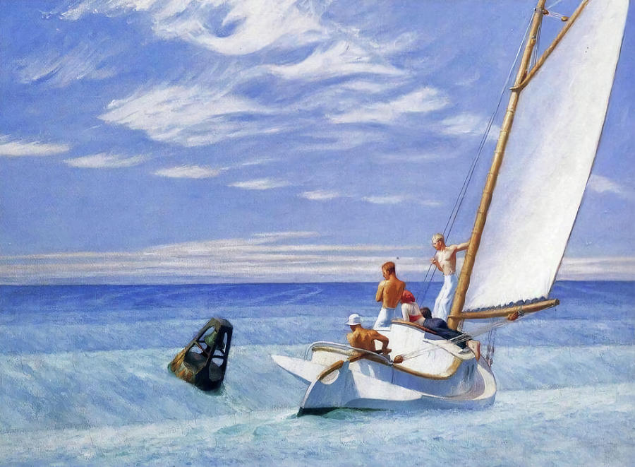 Edward Hopper Painting - Ground Swell by Edward Hopper