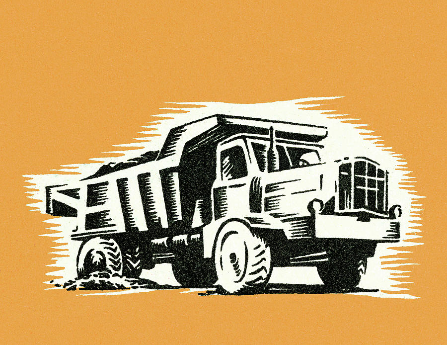 Transportation Drawing - Hauling truck #11 by CSA Images