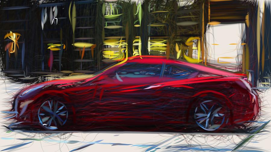 Hyundai Genesis Coupe Draw #12 Digital Art by CarsToon Concept