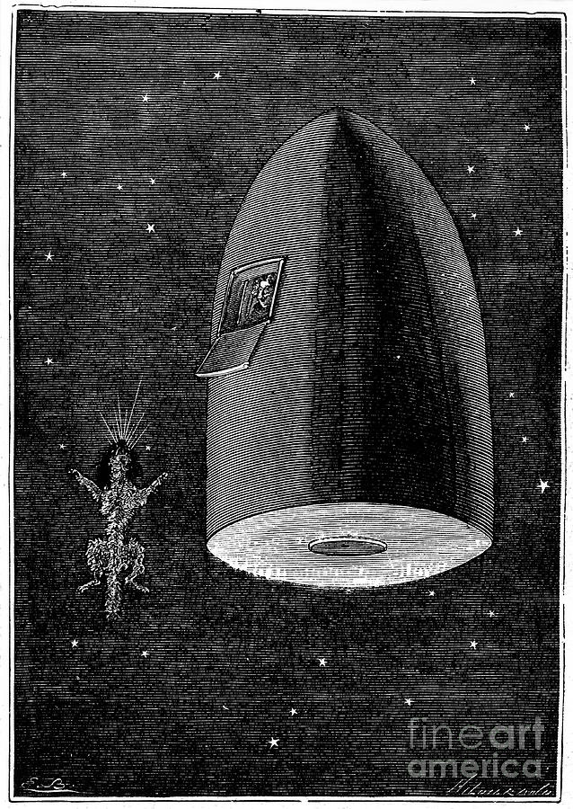 Illustration From De La Terre A La Lune #11 Drawing by Print Collector