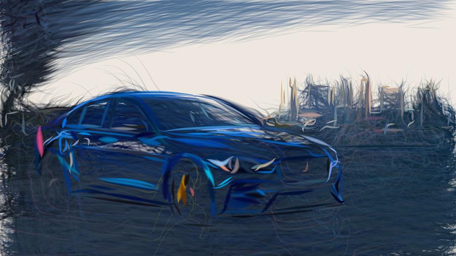 Jaguar XE SV Project 8 Drawing #12 Digital Art by CarsToon Concept