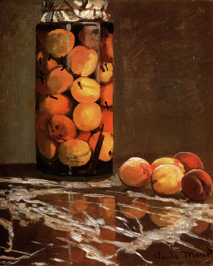 Jar Of Peaches Painting