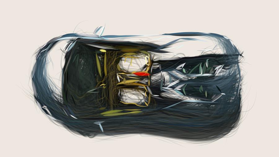 Lamborghini Aventador LP 700 4 Roadster Drawing #12 Digital Art by CarsToon Concept