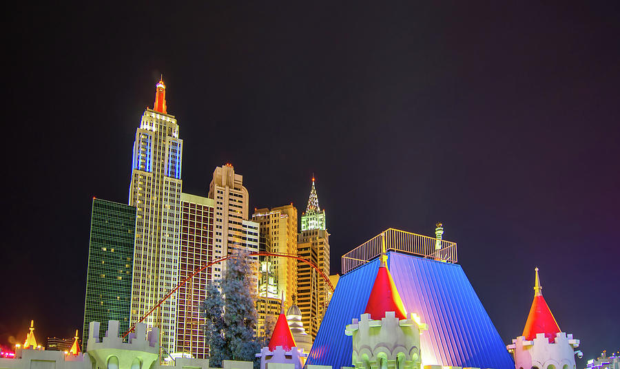 Las Vegas Nevada Strip And Surroundings At Night #11 Photograph by Alex Grichenko