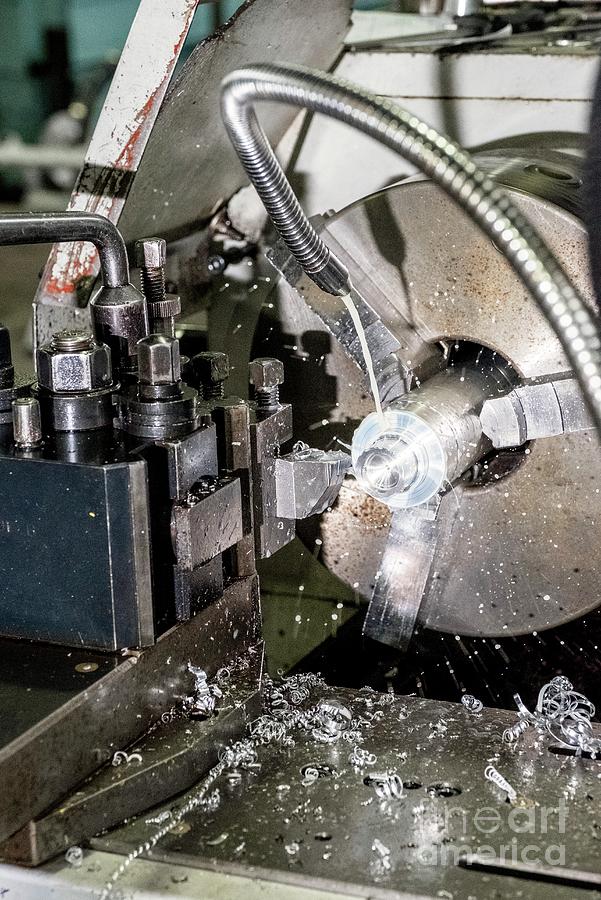 Device Photograph - Metalworks Lathe #11 by Lewis Houghton/science Photo Library