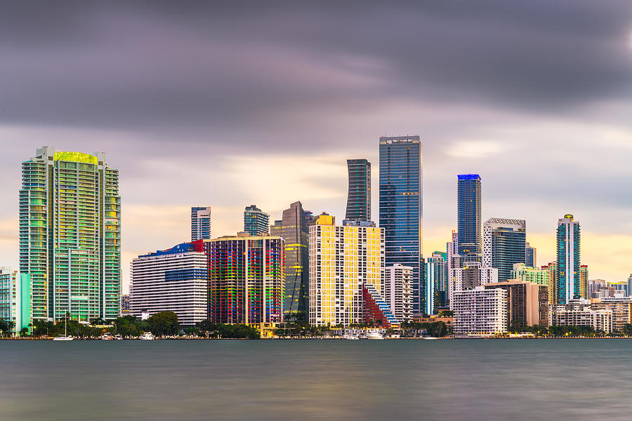 Miami Photograph - Miami, Florida, Usa Downtown Skyline #11 by Sean Pavone