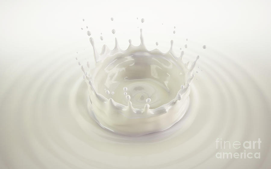 Milk Crown Splash With Ripples Photograph By Leonello Calvetti Science