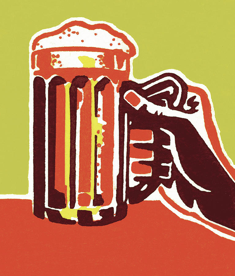 Beer Drawing - Mug of Beer #11 by CSA Images