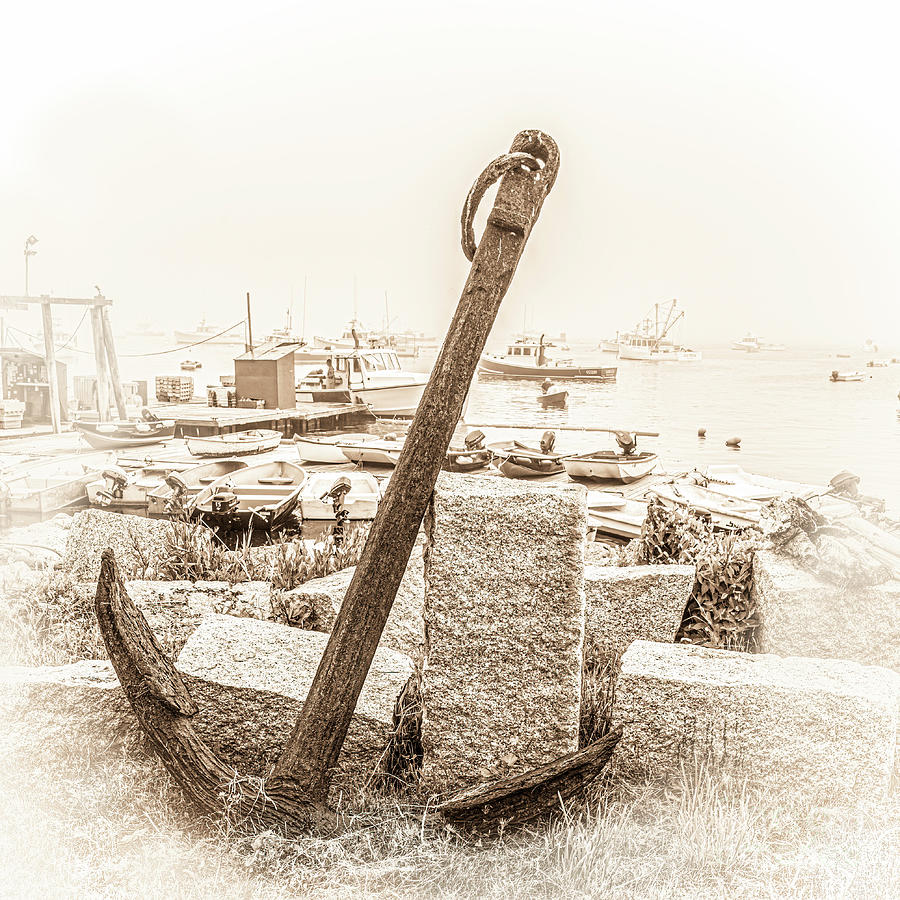 Maine Anchor Photograph by Daniel Hebard