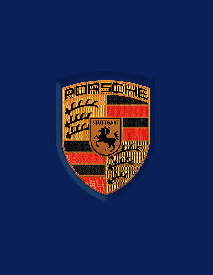 Porsche Logo Label Emblem Badge Digital Art by Noelia Bartell