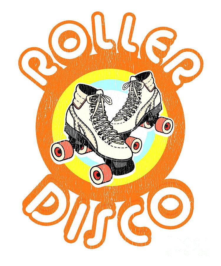 Roller Disco Derby Vintage Distressed Design 70s 80s Digital Art by ...