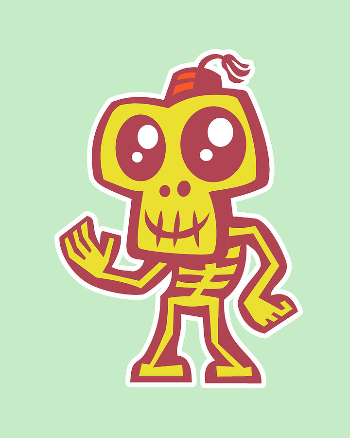 Skeleton #11 Drawing by CSA Images Skeleton #11 Drawing by CSA Images