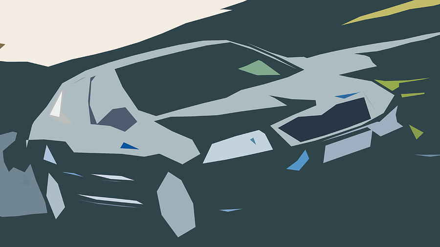Skoda Octavia RS Abstract Design #11 Digital Art by CarsToon Concept