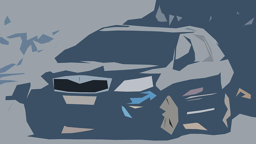 Skoda Octavia RS Combi Abstract Design #11 Digital Art by CarsToon Concept