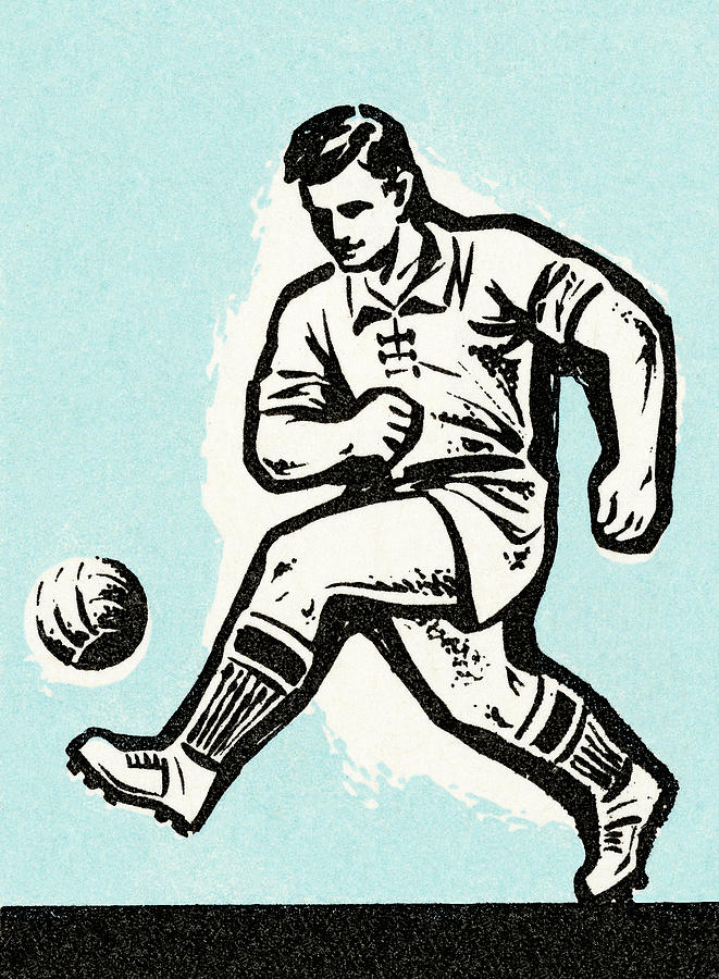 Soccer Drawing - Soccer player #11 by CSA Images