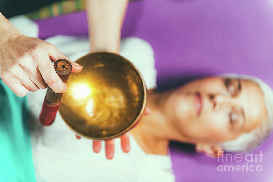 Music Photograph - Sound Healing Meditation Therapy #11 by Microgen Images/science Photo Library