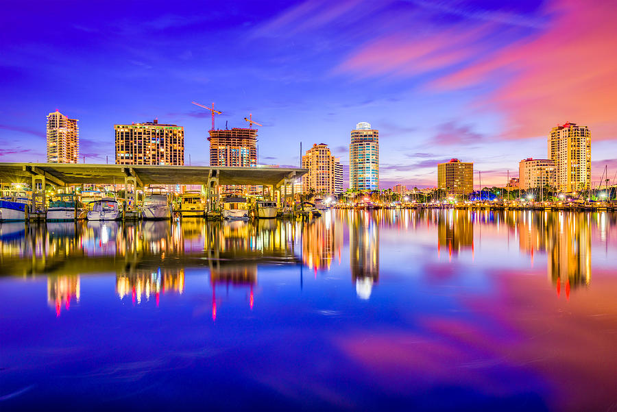 Tampa Photograph - St. Petersburg, Florida, Usa Downtown #11 by Sean Pavone