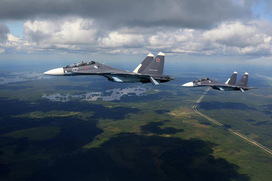 Su-30sm Jet Fighters Of The Russian #11 Photograph by Artyom Anikeev