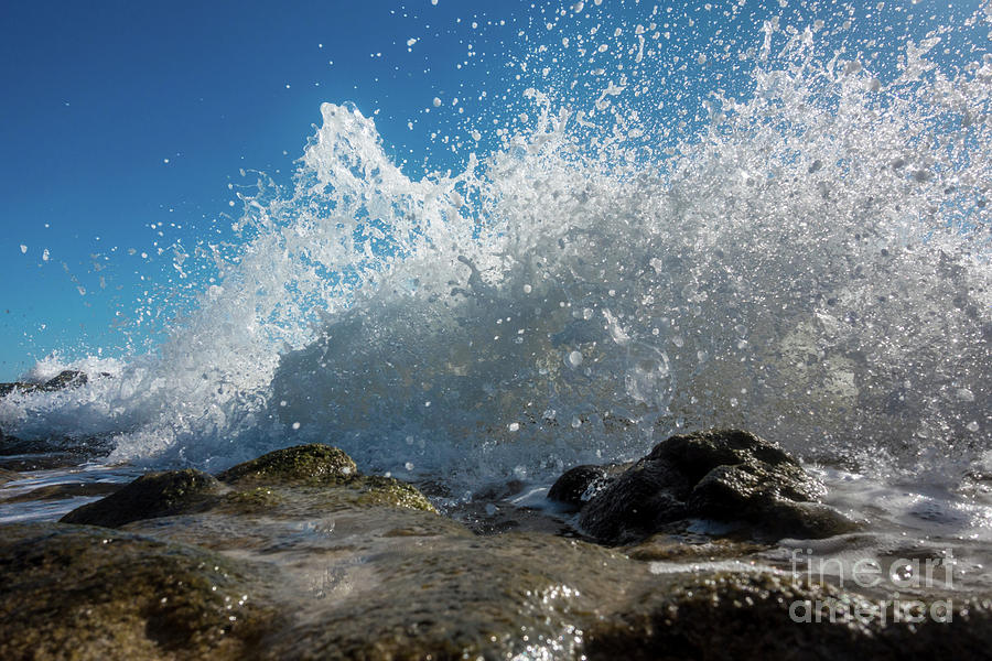Waves Breaking Against Rocks #11 Photograph by Wladimir Bulgar/science Photo Library