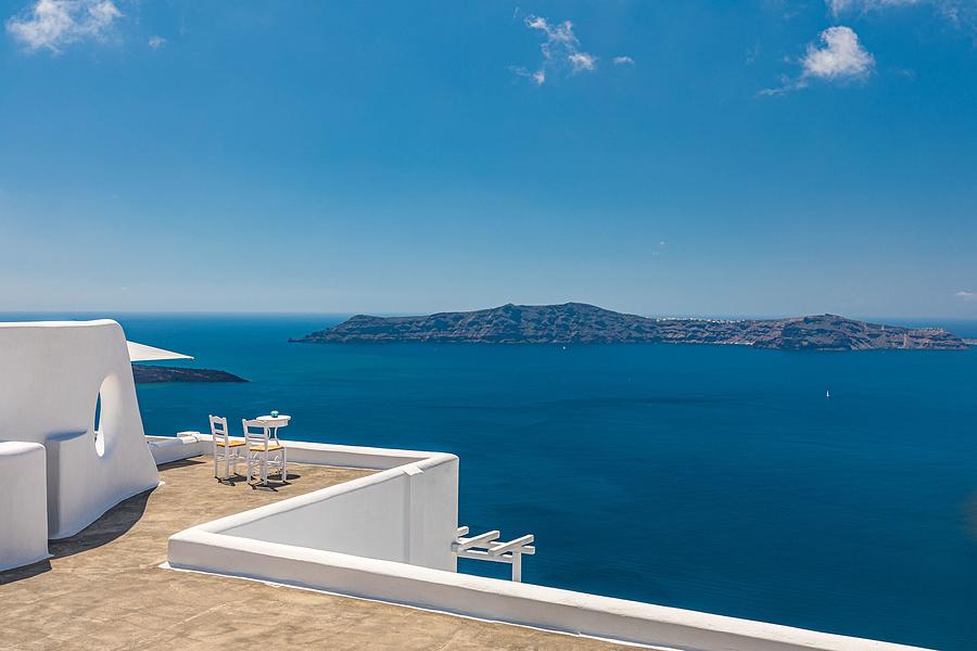 White Architecture On Santorini Island Photograph by Levente Bodo ...