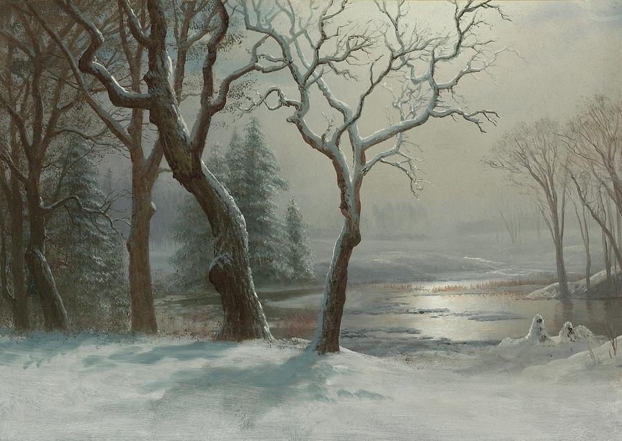 Albert Bierstadt  Painting - Winter In Yosemite by Albert Bierstadt