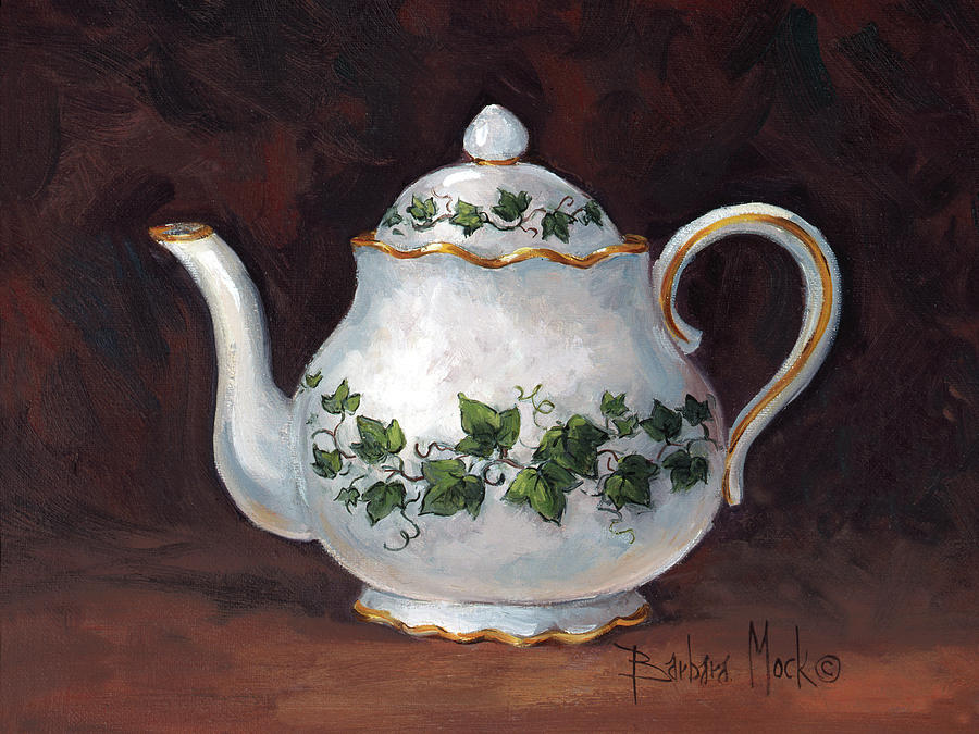 Coffee Painting - 1137 Ivy Teapot by Barbara Mock