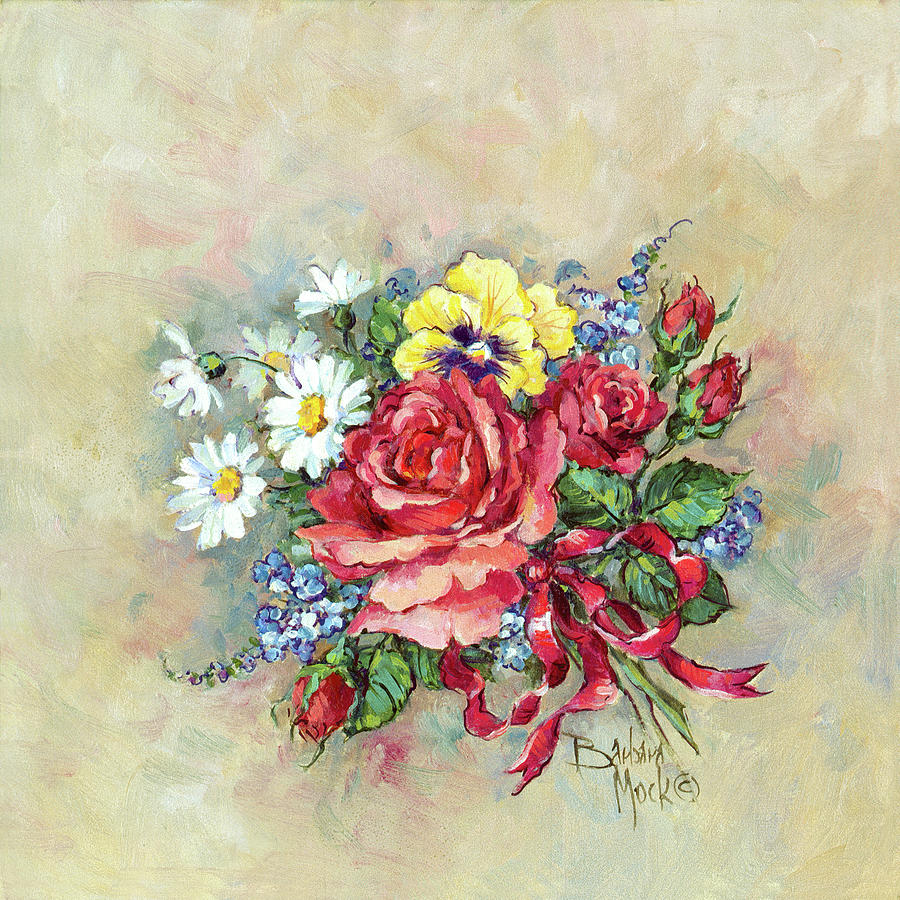 Nature Painting - 1139 Floral Bouquet by Barbara Mock