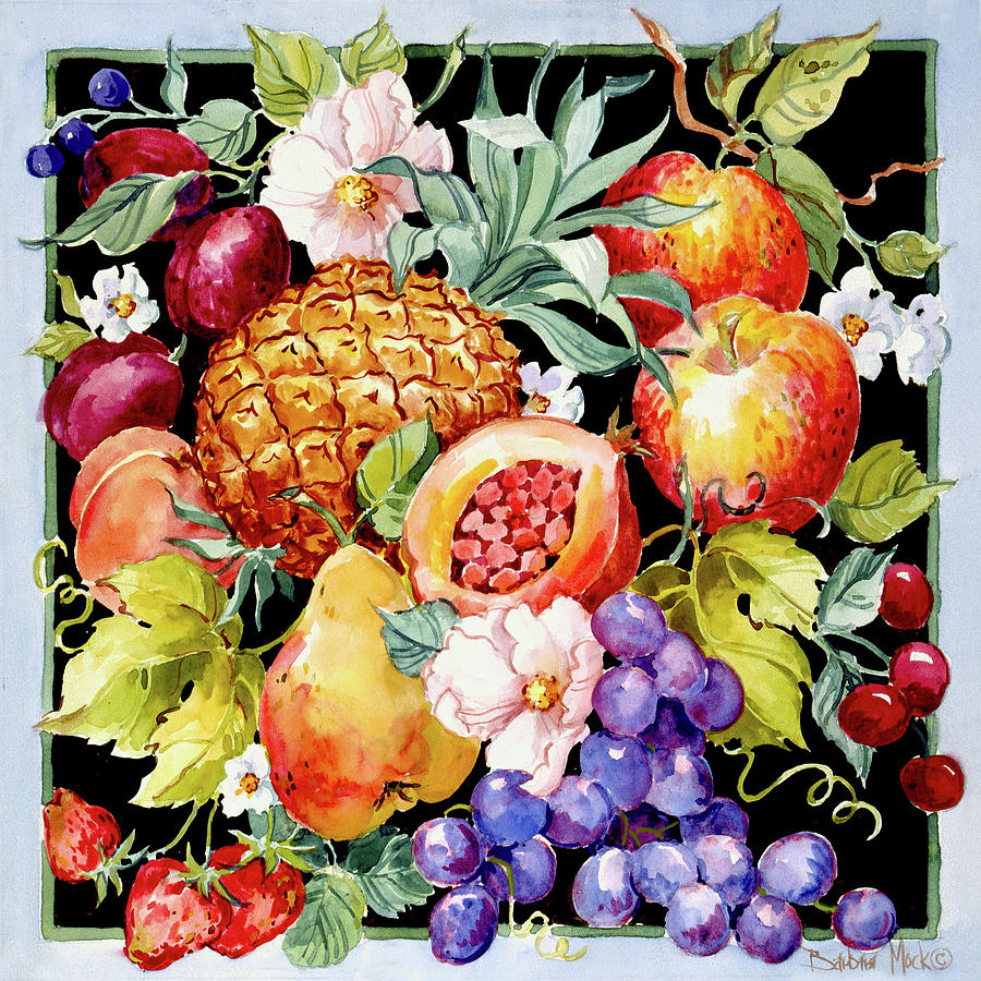 Apple Painting - 1167 Summer Fruits by Barbara Mock