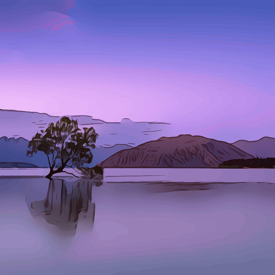 Nature Landscape Digital Painting Digital Art by Randy R - Pixels