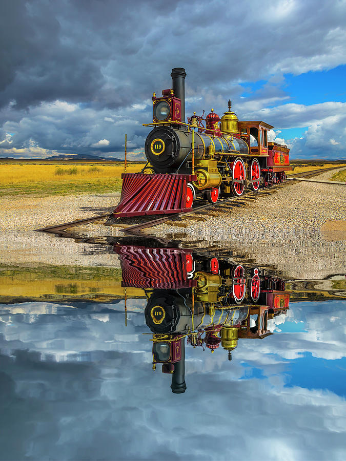 119 Union Pacific Steam Train Reflection Photograph by Garry Gay