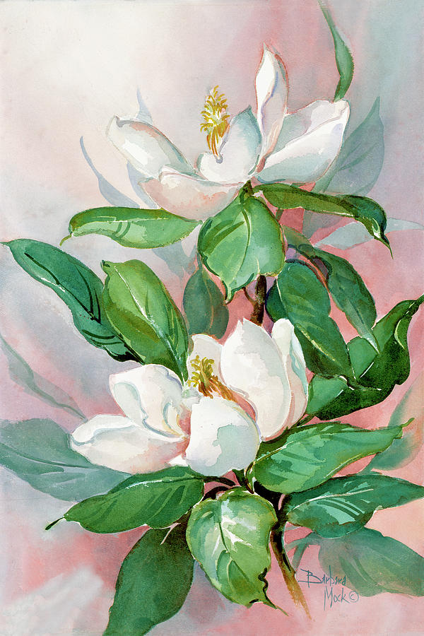 1199 Classic Magnolia A Painting By Barbara Mock - Pixels