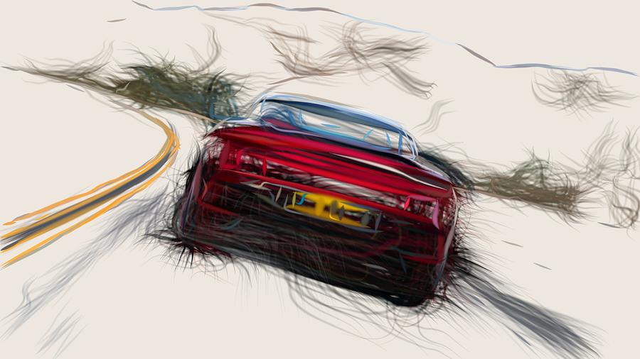 Aston Martin DBS Superleggera Drawing #13 Digital Art by CarsToon Concept