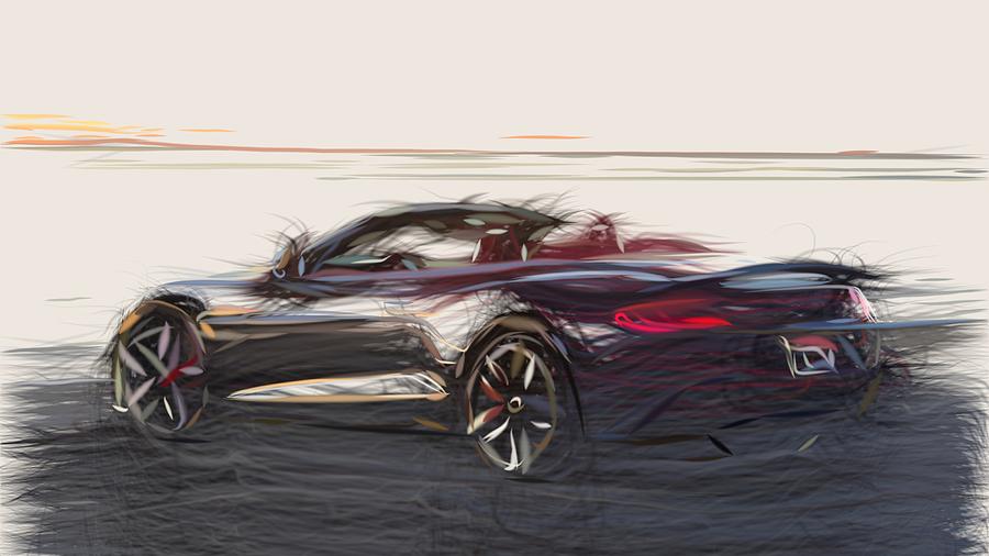 Aston Martin Vanquish Volante Drawing #13 Digital Art by CarsToon Concept