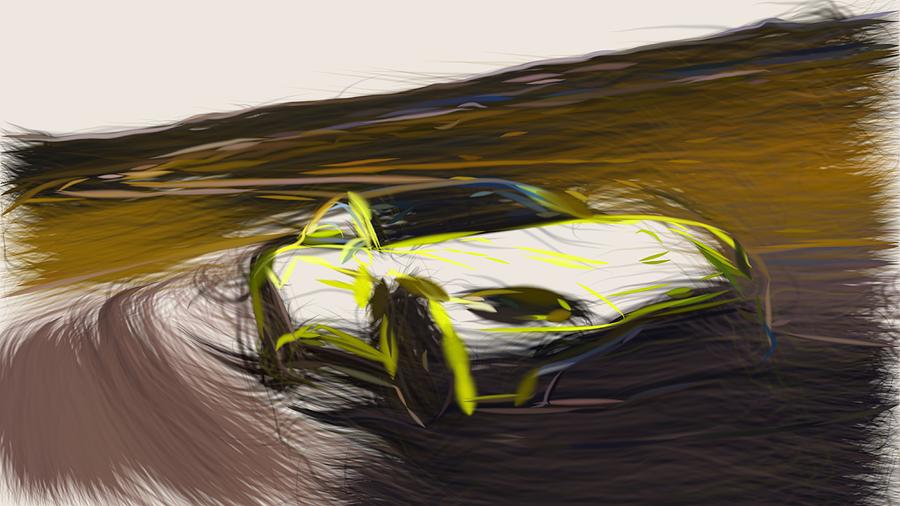 Aston Martin Vantage Drawing #13 Digital Art by CarsToon Concept