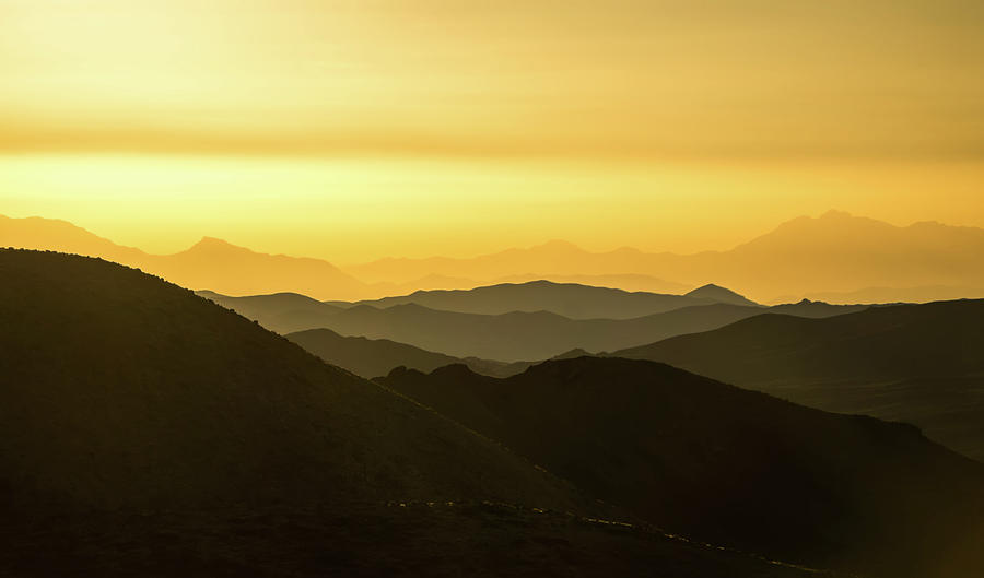 Beautiful Sunrise Over Mountain Layers Over Death Valley Nationa #12 Photograph by Alex Grichenko