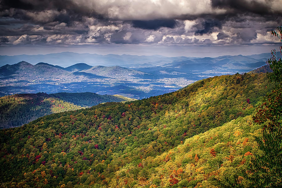 Blue Ridge And Smoky Mountains Changing Color In Fall #12 Photograph by Alex Grichenko
