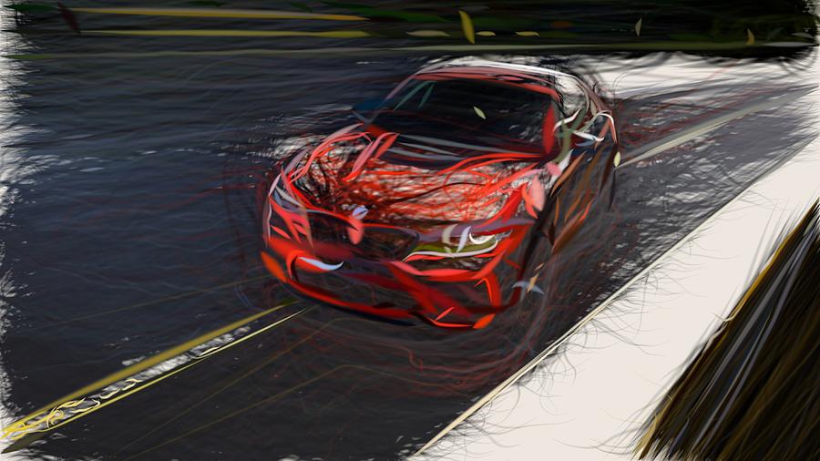 BMW M2 Drawing #13 Digital Art by CarsToon Concept