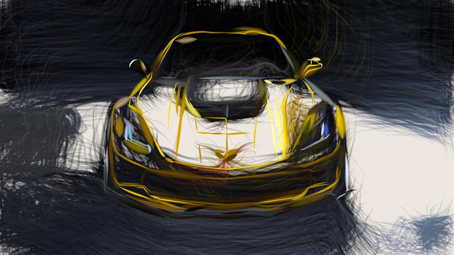 Chevrolet Corvette Z06 Drawing #13 Digital Art by CarsToon Concept