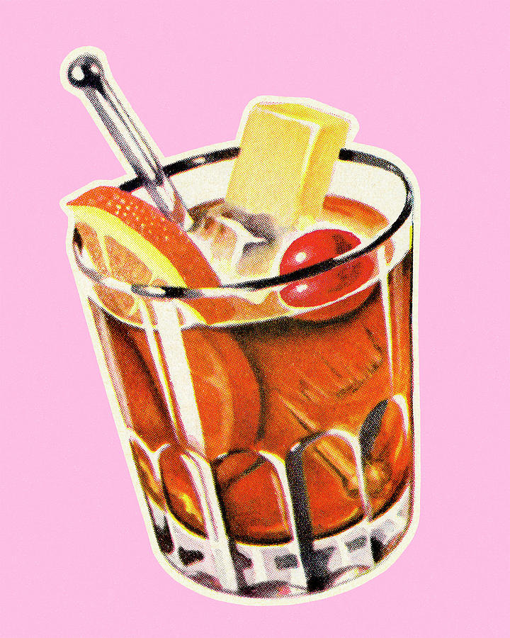 Vintage Drawing - Cocktail #12 by CSA Images