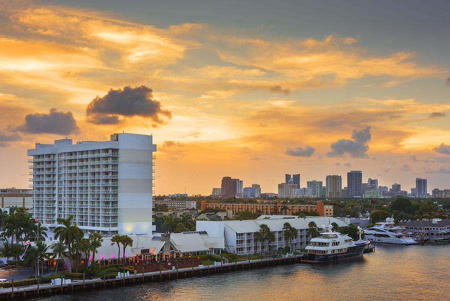 Miami Photograph - Fort Lauderdale, Florida, Usa Skyline #12 by Sean Pavone