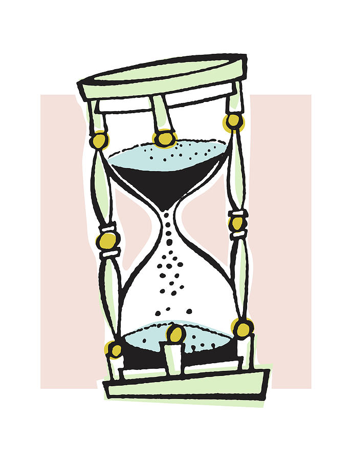 Vintage Drawing - Hourglass #12 by CSA Images